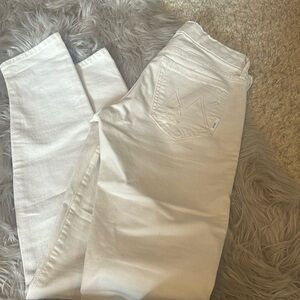 Mother skinny ivory jean
